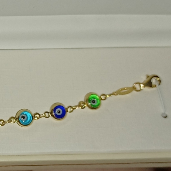 STELLA PICCIOTTO VERONA STERLING SILVER GLASS EVIL - Picture 3 of 6